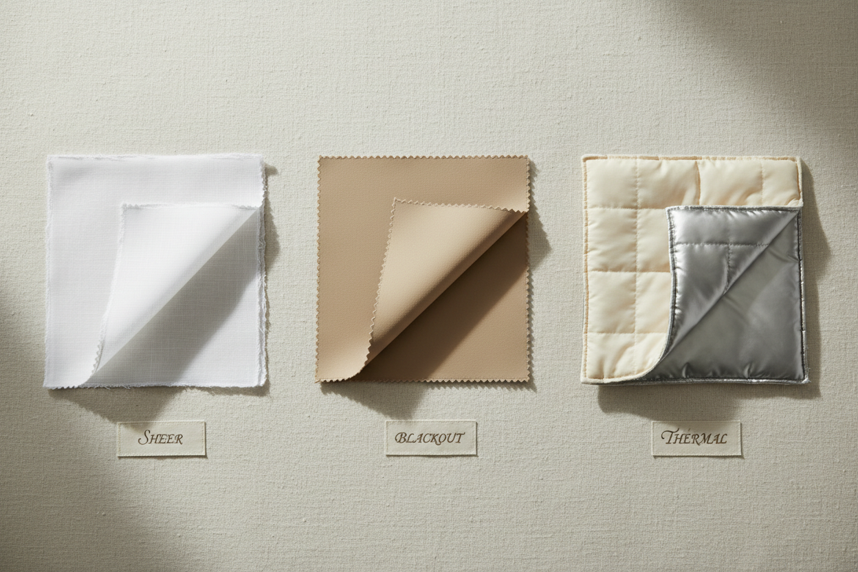 Curtain lining types comparison