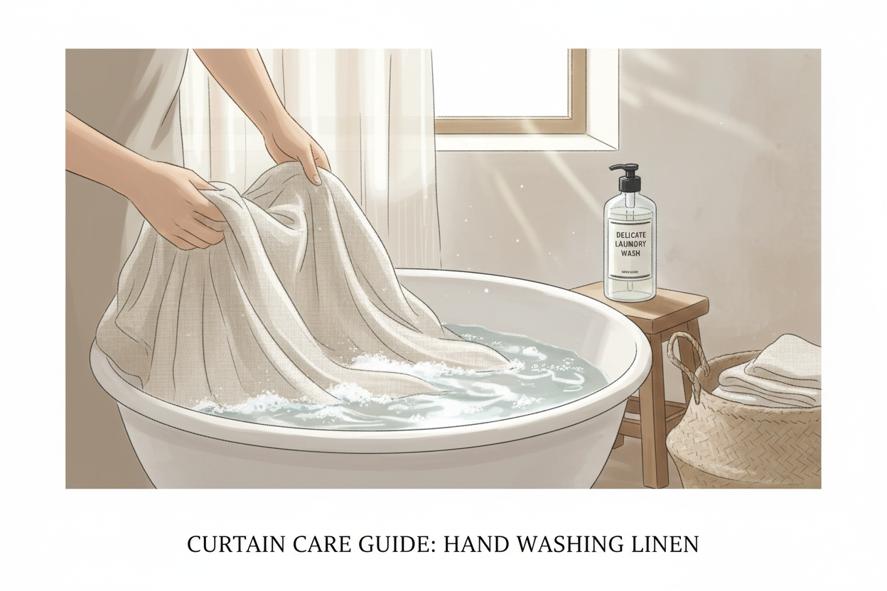How to wash curtains by fabric type