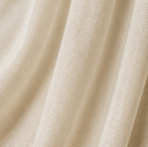 Tessivra Linen Sheer Curtains | Khaki Yellow, Light Khaki & Burlywood Birch