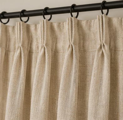 Tessivra Cotton Curtains | Gray, Brown & Beige