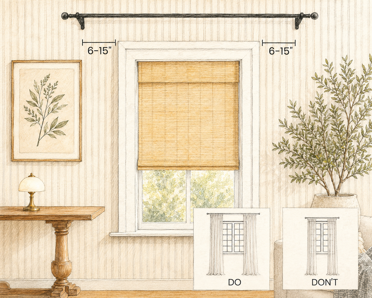 How to measure a window for curtains