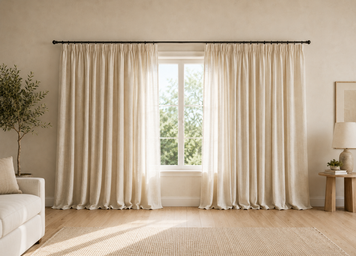 Curtain fullness comparison